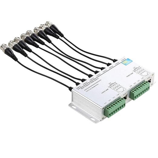 UHPPOTE 8 Channel HD CVI/TVI/AHD Passive Video Balun Transmitter Receiver | BNC Male to UTP Cable for CCTV System, Aluminium Alloy Shell - Image 7