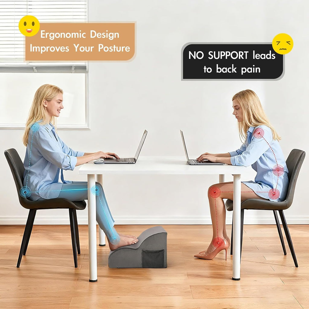 Foot Rest Under Desk,Ergonomic Foot Rest Office Comfort Foot Stool at Work - Image 5