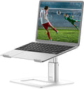 BoYata Laptop Stand, Height Adjustable Laptop Riser for 11-17" Laptops | Ergonomic Laptop Stand for Desk, Ventilated with U-Shaped Open Design, Sturdy Notebook Stand for 10-17'' Laptops, Silver by Boyata