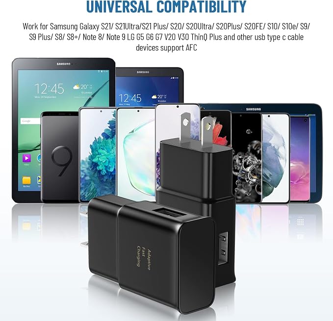 Type C Charger Fast Charging,Android Phone Charger Block with USB C Charger Cable 12Ft for Samsung Galaxy S26/S25/S23/S22/S21/S20/S10/S10 Plus/S10E/S9/S8/S21Ultra/S22+/S22 Ultra/Note 8/9/10/20 - Image 4