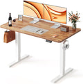 FEZIBO Standing Desk 55 × 24 Inch Electric Height Adjustable, Light Rustic | Sit and Stand Up Adjustable Desk, Home Office Computer Desk with 3 Customizable Memory Presets by FEZIBO
