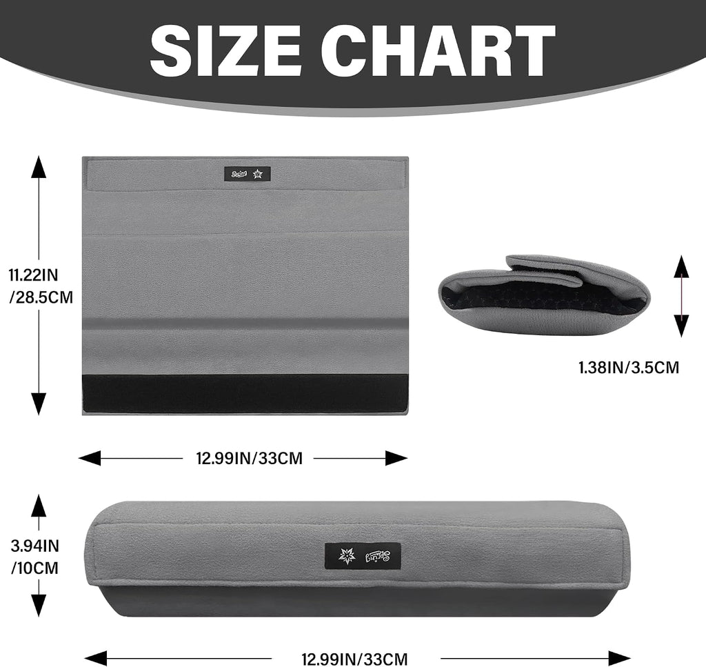 Wheelchair Armrest Covers (Pair) - Suede Velvet Memory Foam Accessories Pads for Wheelchair Arm Rest, Office Transport Chairs, Soft Support Cushion for Mobility Aids(Grey) - Image 5