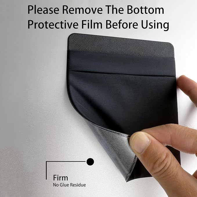 2-Pocket SSD Holder for Laptop,Adhesive Pouch,Portable Hard Drive Sleeve for Laptop,Compatible with External 2.5" HDD, Magic Mouse, Externa Hard Drive,USB Cable and More Holder - Black - Image 6