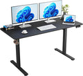 55"x24" Standing Desk, Height Adjustable Sit-Stand Home Office, Black | Electric Adjustable Standing Desk, Sit to Stand Computer Office Desk with Splice Board, Memory Preset, Lifts 28''-46.5" by ERGOMAKER