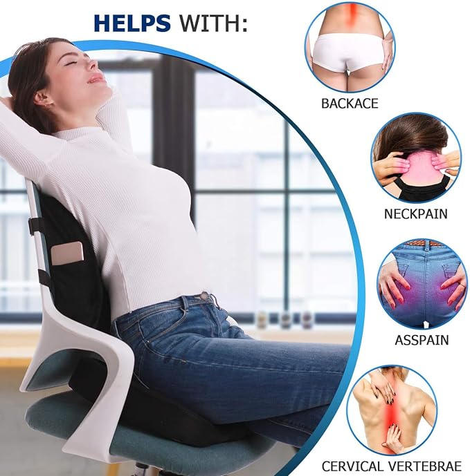 Gel Seat Cushion for Long Sitting Hip Pain, 20x20inch Jumbo Thick Soft & Breathable Cushion for Wheelchair Gel Seat Cushion for Office Home Chairs (Blue) - Image 7