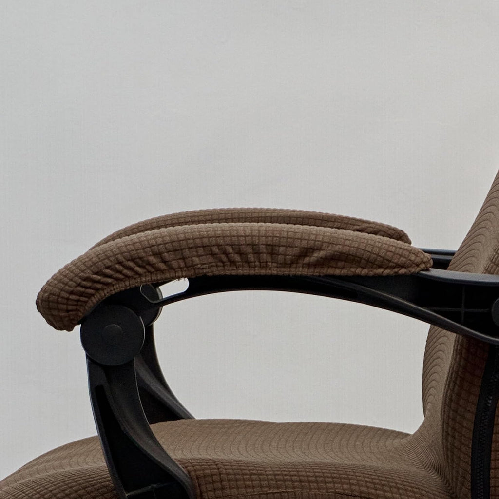 Office Chair Armrest Covers, Stretchable Removable Washable Chair Arm Covers, Elastic Desk Computer Gaming Chair Arm Rest Protector Slipcovers (Light Coffee) - Image 6