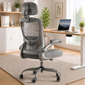 Ergonomic Office Chair for Long Hours, Adjustable Padded Lumbar Support for Lower Back Relief, 330 lb Capacity, Comfortable Computer Desk Chair for Home Office, Work & Study by DesignedforFocusedHours