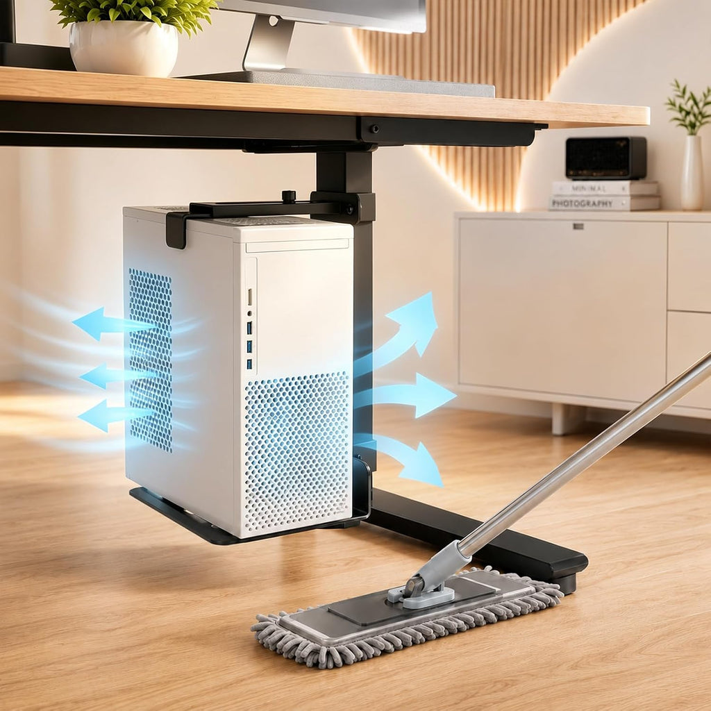 Adjustable Under Desk PC Mount, Width Adjustable from 5.7" to 9.8" - Image 7
