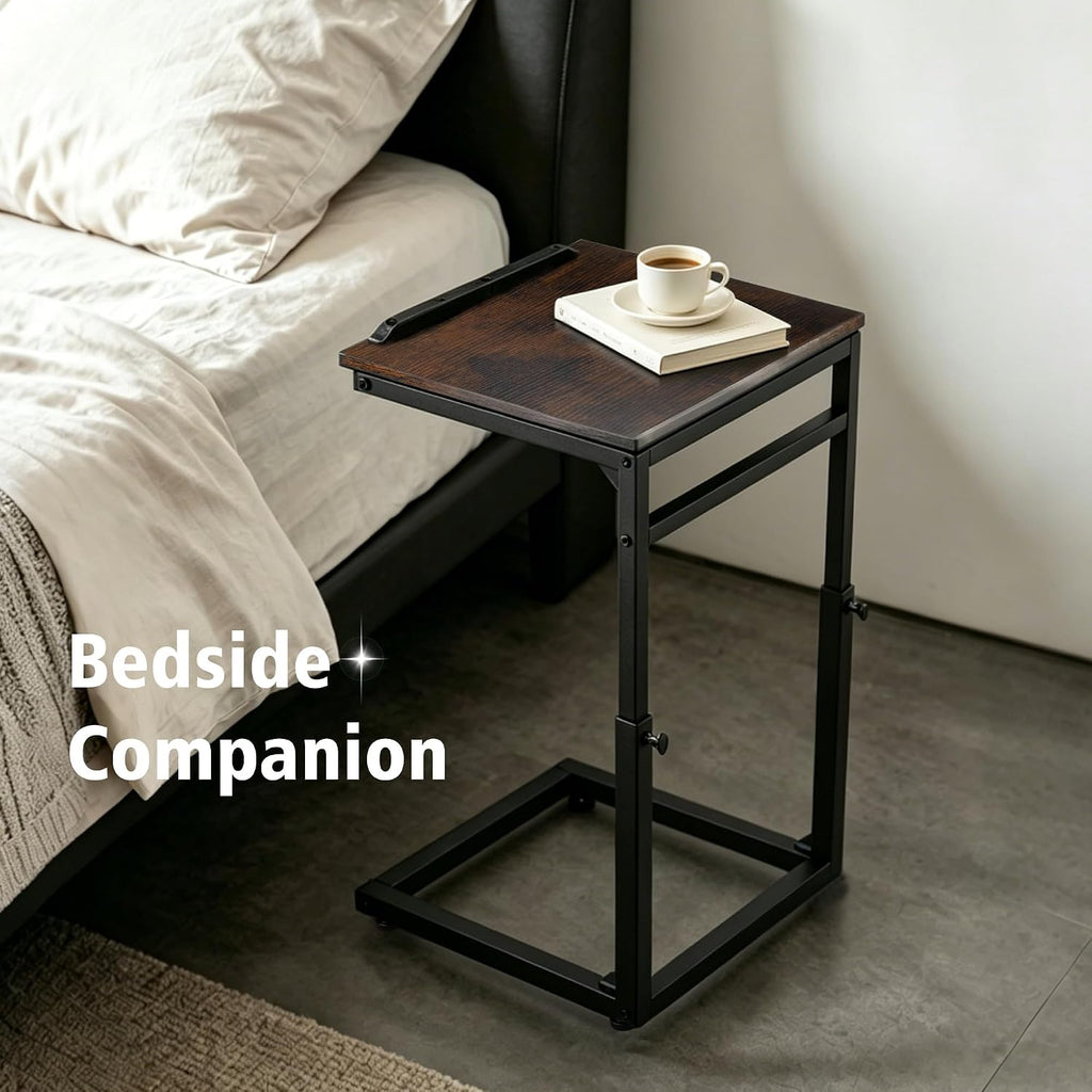 facka TV Tray Table, Adjustable Height & 0-60° Tilt C Table for Sofa - Image 6