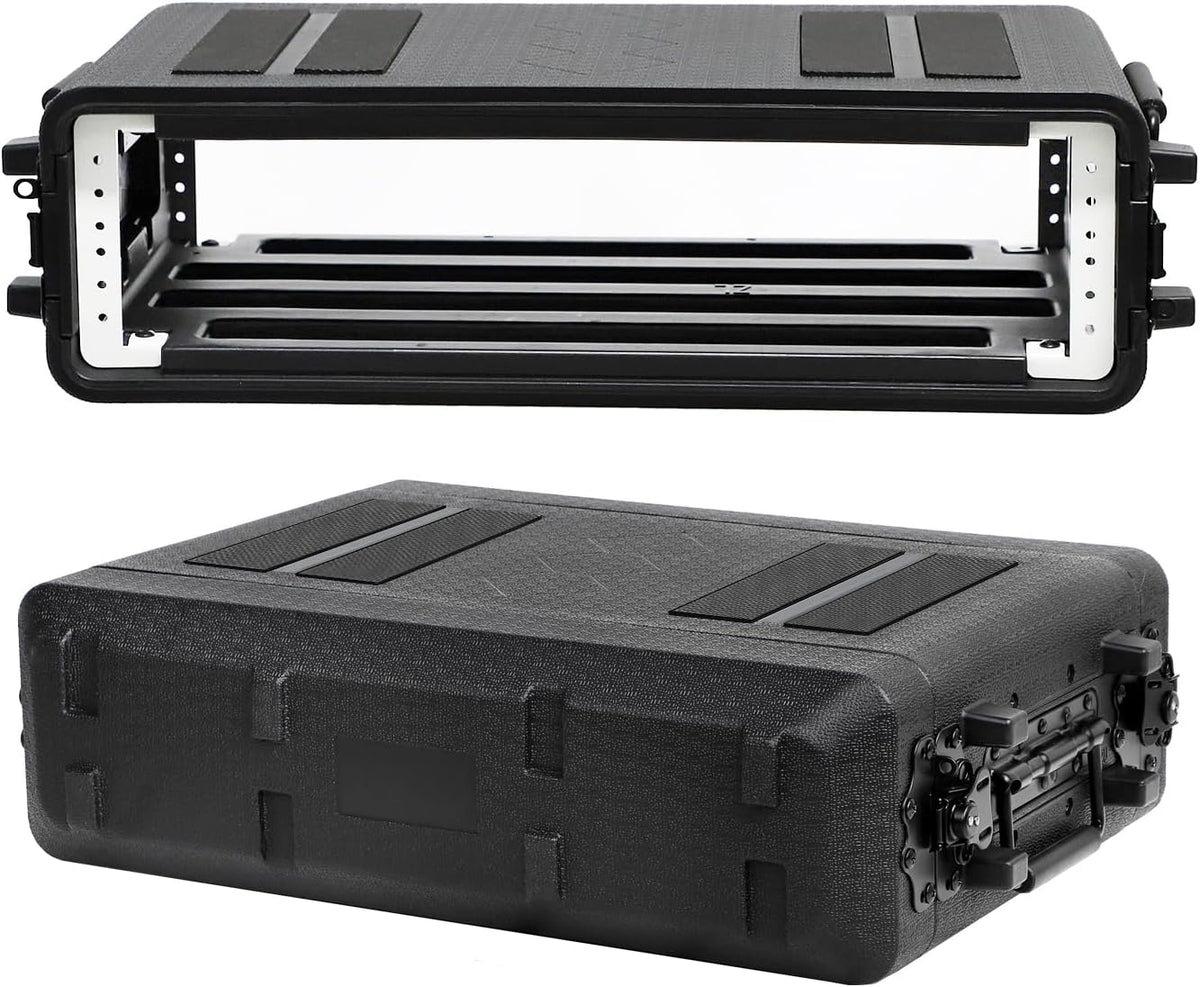 Diandian 2U Rack Case Shallow 11" Depth, Rackmount Flight Case Shock Mount - Image 4