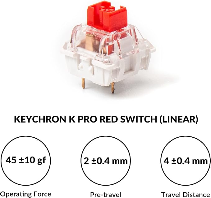 Keychron V6 Wired Custom Mechanical Keyboard Knob Version, Full-Size QMK/VIA Programmable Macro with Hot-swappable Keychron K Pro Red Switch Compatible with Mac Windows Linux Black (Non-Transparent) | QMK Programmable with Hot-swappable Keychron Red Sw... - Image 7