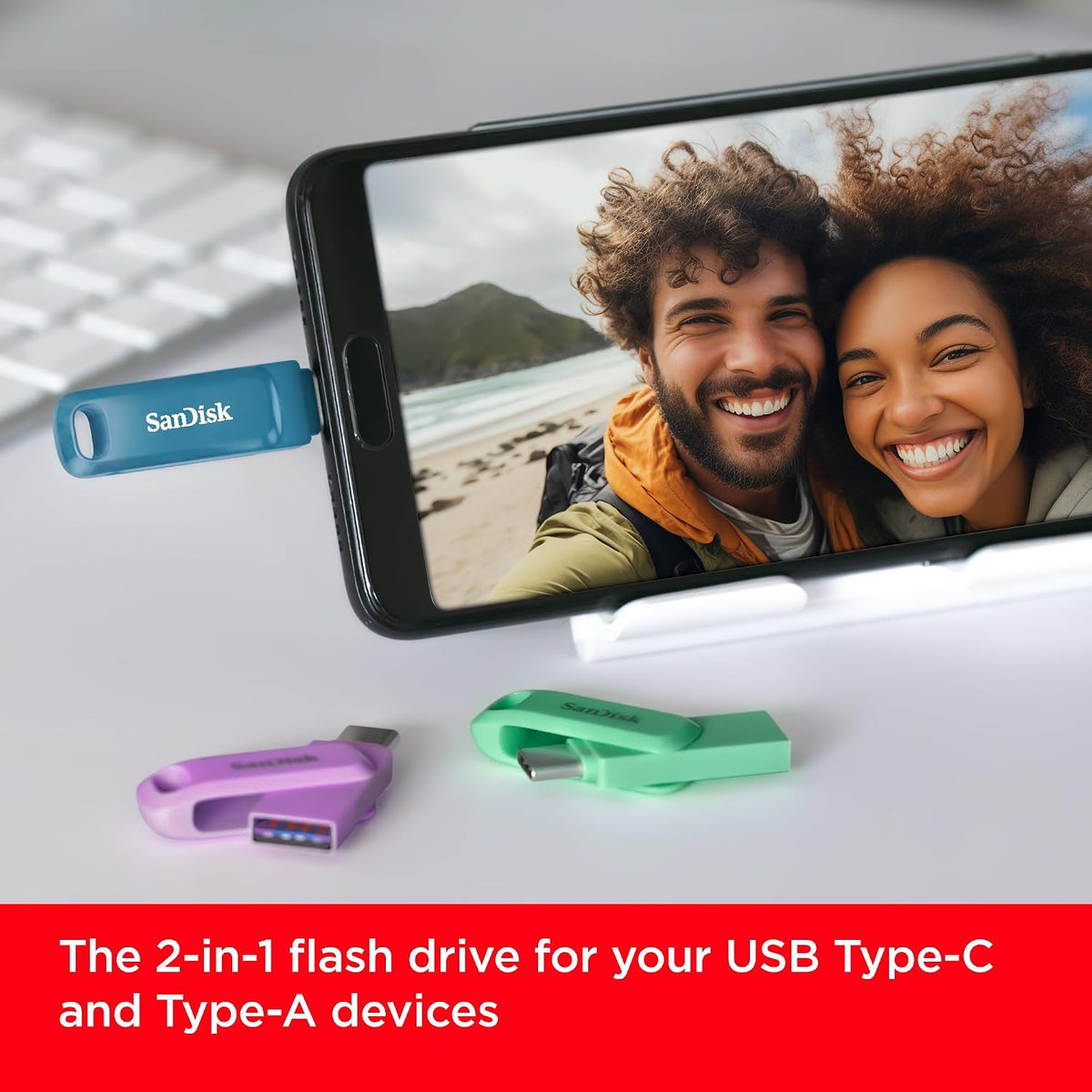 SANDISK 1TB Ultra Dual Drive Go, USB-C & USB-A, Up to 400MB/s Read Speeds - Image 2