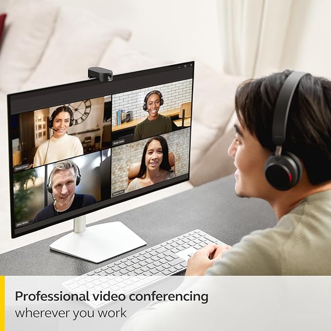 Jabra PanaCast 20 Conferencing Camera - Flexible Plug & Play Personal Video Solution Computer Webcam with AI-Powered 4K Ultra-HD, Intelligent Zoom, and Lighting Optimization - Black - Image 2