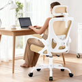 Office Chair - Ergonomic Desk Chair Breathable Mesh Chair with 2D Headrest & Adjustable Lumbar Support - Executive High Back Rolling Swivel Computer Gaming Chair with Wheels Flip-up Armrests by AreShark