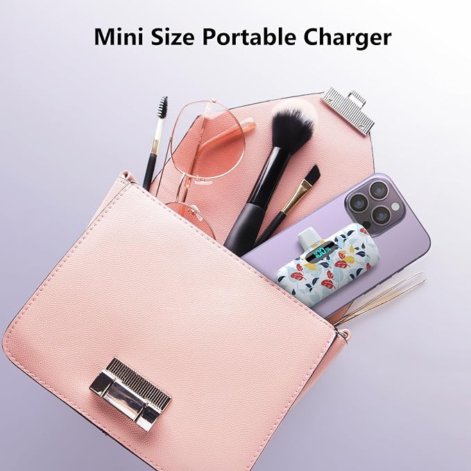 Feob [2 Pack] Small Portable Charger for iPhone14/13,Upgraded 5000mAh PD Fast Charging Power Bank,Mini Portable Phone Charger Compatible with iPhone 14/14 Pro Max/13/13 Pro/12 Pro/11/XR/X/8/7/6 - Image 3