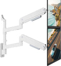 monTEK Vertical Dual Monitor Wall Mount for 17-35" Screens, 35.2 Lbs Each | Heavy Duty Dual Monitor Arm, Full Motion, 75x75/100x100 Compatible, for Flat/Curved Monitors, Home Office & Gaming, White by monTEK