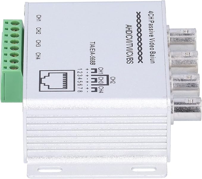 Video Balun, 1080P 4 Channel Passive Balun -interference for UTP Converter for Passive Video Twisted Pair Transceiver for Home for Industry - Image 8