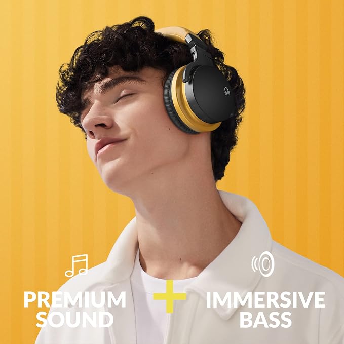 MOVSSOU Million Sold Classic E7 Active Noise Cancelling Headphones | Upgraded HD Sound, Wireless Bluetooth Headphones Over The Ear Unequaled Comfort, Vivid Deep Bass, for Home Office Travel Gift - Image 3