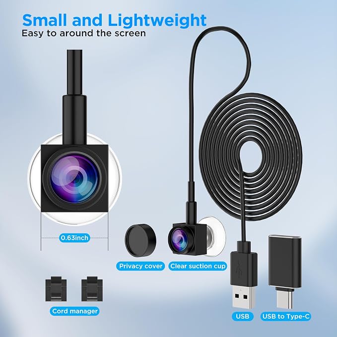 1080P Center Screen Webcam with Auto Focus, Middle Screen Camera with Noise Reducing Mic, Plug & Play Center Cam for Zoom/Teams/Mac/PC, Ideal for Video Conferencing & Remote Work - Image 6