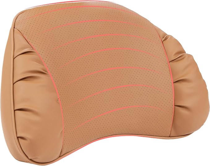 Memory Foam Lumbar Support Pillow for Car, Palomino Brown, 1 Pack | Leather Lumbar Pillow for Lower Back Pain Relief - Back Cushion for Driving - Chair Support for Office Chair, Gaming Chair - Image 9