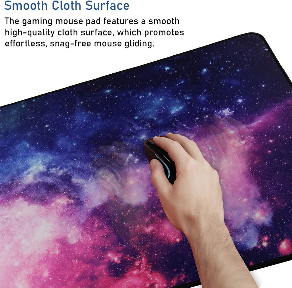 Gaming Mouse Pad with Stitched Edges (35.4X15.7In) Waterproof Desk Pad - Image 5