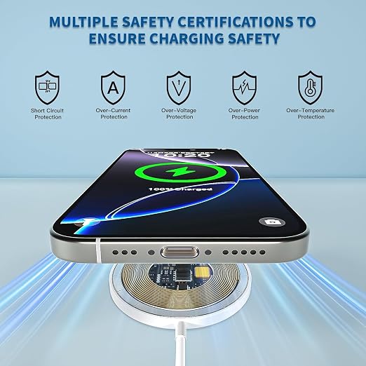 Magnetic Wireless Charger for iPhone,2 Pack Apple Magsafe Charger 10FT Long | Fast Charging Pad iPhone Wireless Charger with USB C Charging Block for iPhone 17 Pro Max/17e/17 Air/16 Pro/15/14/13/Air-Pods - Image 5