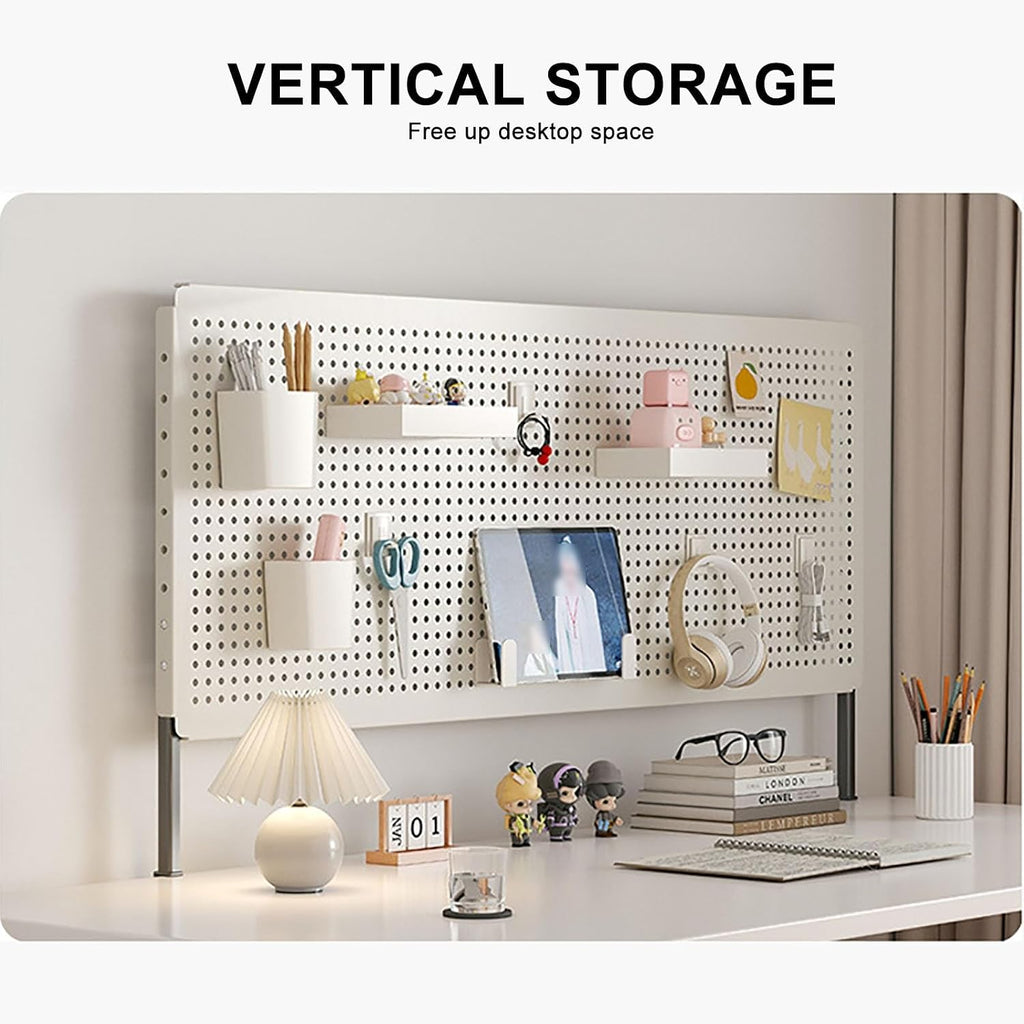 Clamp-on Desk Extender with Magnetic Pegboard Organizer and Panel - Image 4