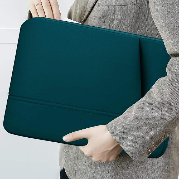 Laptop Case 15.6 inch, Sturdy Portable Monitor Computer Laptop Case, Carrying Sleeve Bag 15.6'' with Pockets for MacBook PC Mac HP Lenovo Dell Asus Xbox Switch, Cyan - Image 7