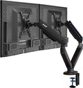 AVLT RGB Gaming Dual Monitor Arm Desk Mount for 27-43" Screens - Black | Built-in 20 Lighting Modes Touch Button Control Fits Flat/Curved/Ultrawide Screen Height Swivel Tilt Rotation Adjustable by AVLT-USA