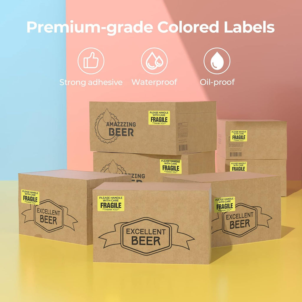 MUNBYN 2.25x1.25 Thermal Labels, 1000 Sheets/Roll, Yellow - Image 6