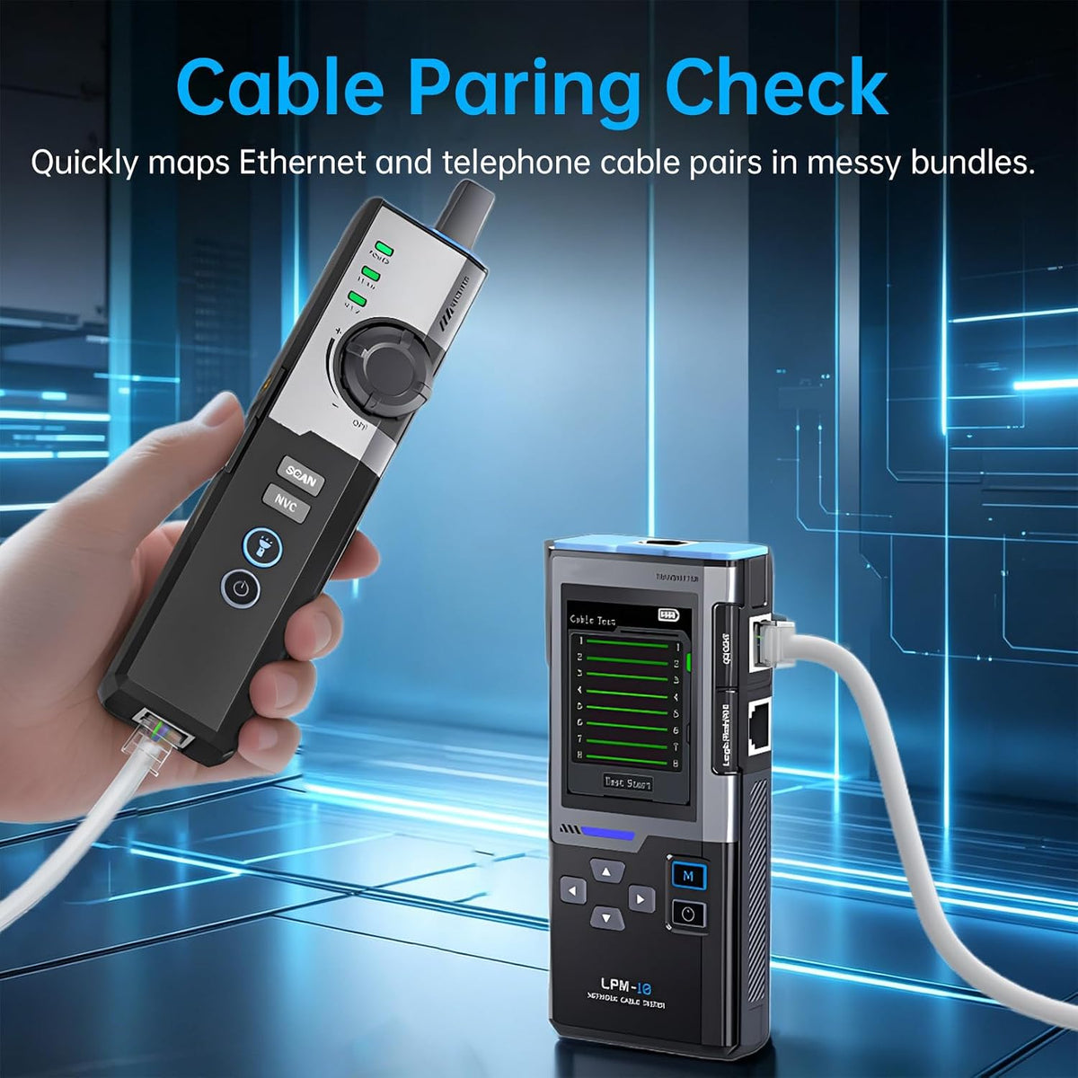 Upgraded FNRSI LPM-10A Network Cable Tester Kit, for CAT5 CAT6 RJ11 RJ45 - Image 4