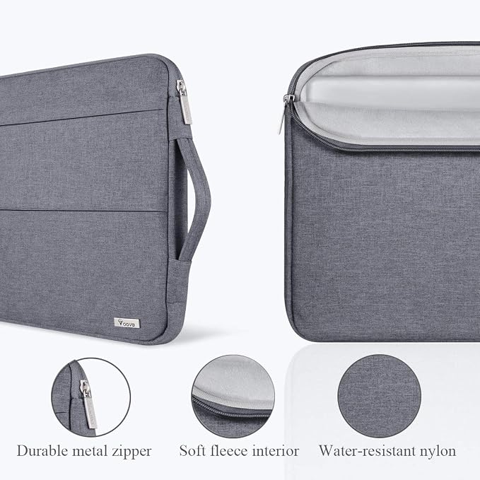 Voova 15.6-16 Inch Laptop Sleeve, Laptop Case, MacBook Case, Gray | Slim splash-proof 16-inch laptop sleeve compatible with MacBook Pro M1-M5 Max, HP, Lenovo, Acer and Asus for daily use - Image 5