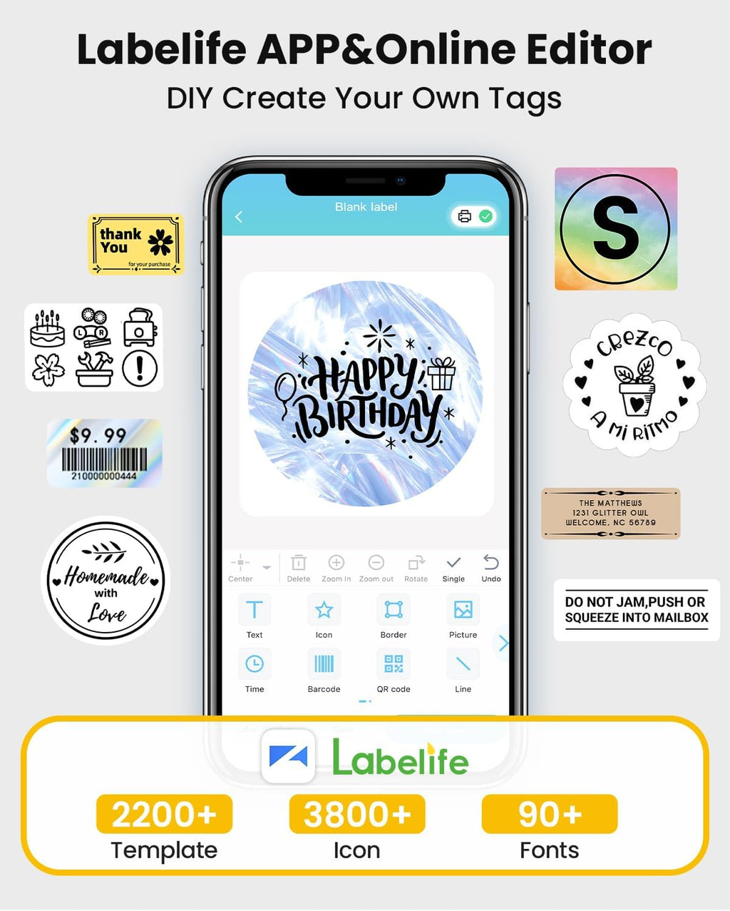 500PCS 2" Circle Thermal Labels, Waterproof Self-Adhesive - Image 4
