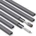 ZhiYo 85" Cord Cover for 1 Wire, Mini Grey Cord Hider Wall, 0.5" W x 0.3" H | Fits 1 Cat6 Cable, Ideal for Door Frame Corners, Low-Profile Design Blends In, 6 Pack (14.2" Each), Self-Adhesive, Paintable by ZhiYo