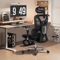 MALOL Ergonomic Office Chair, 400lbs High Back Mesh Desk Chair with 6D Armrests, 3D Headrest, Adjustable Lumbar Support, Seat Depth Adjustment, Tilt Lock, Metal Base & PU Wheels, Black by MALOL