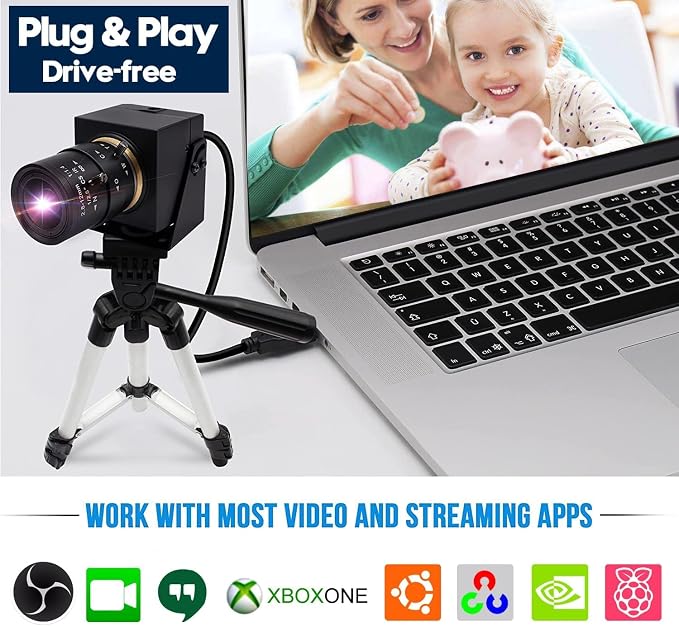 SVPRO 1080P USB Webcam with Telephoto 5-50mm Lens, Full HD Computer Camera 100fps/60fps/30fps for Windows/Mac/Linux/Android - Image 8