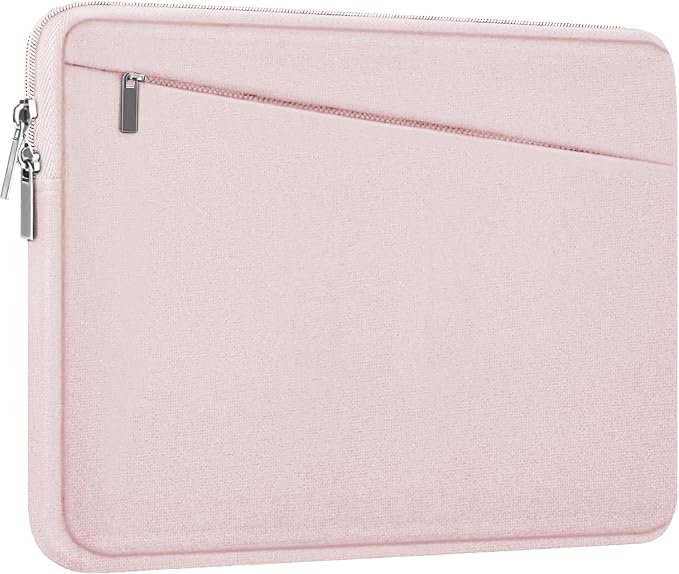 15.6 inch Laptop Sleeve Case, Durable Computer Carrying Bag Protective Case Briefcase Handbag with Front Pocket, Slim Laptop Cover for 15.6 Inch HP, Dell, Lenovo, Asus, Notebook, Pink by AREYLO
