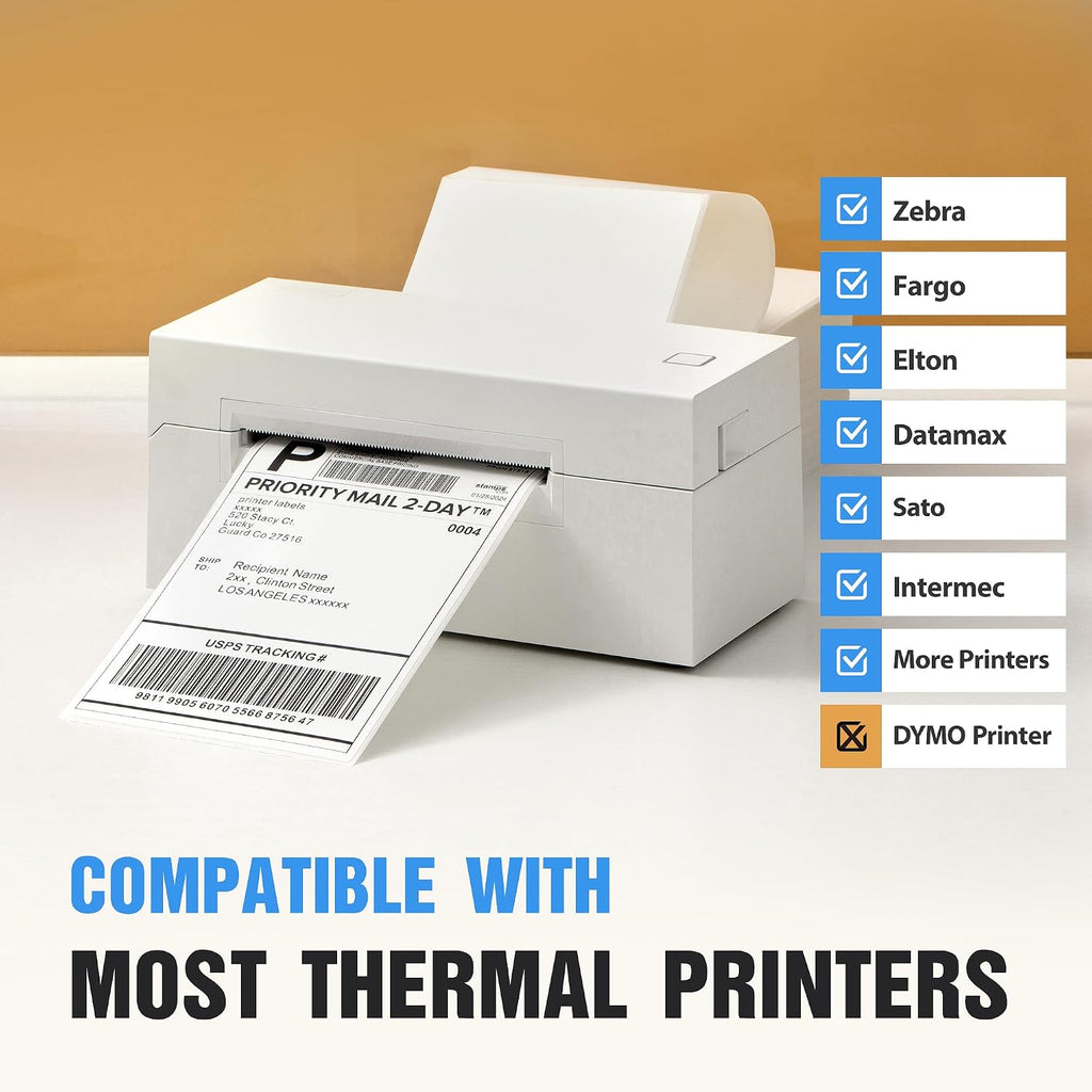 Fanfold 4" x 6" Direct Thermal Labels 4000 Thermal Printer Paper 8 Stacks Shipping Labels - Image 4