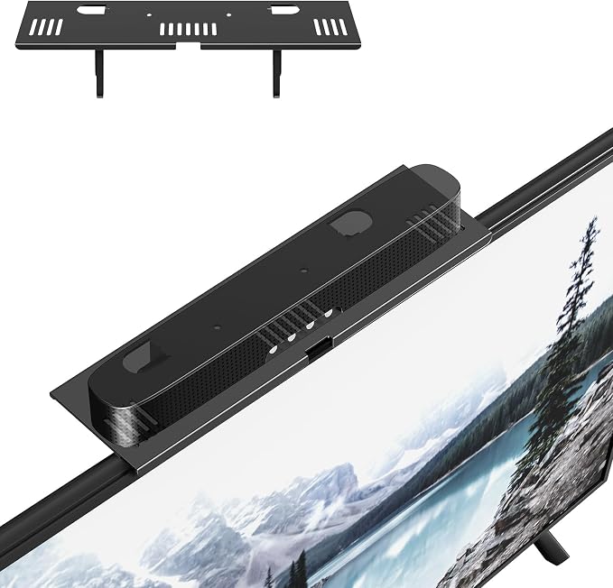 CABTE Adjustable Steel TV Top Shelf for Soundbar, Floating TV Stand | Universal Monitor Shelf, Game Console, Cable Box, Router Shelves (16.93x4.72inch Steel) by CABTE
