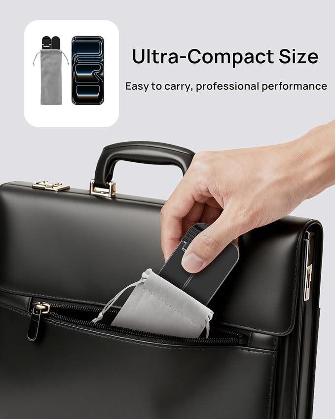 Ultra Compact Foldable Laptop Stand - Portable Laptop Holder for Desk & Travel Use, Adjustable, Ergonomic Aluminum Computer Holder for MacBook, Tablet 10-16" (Plus-Gray, Bi-Fold) - Image 5