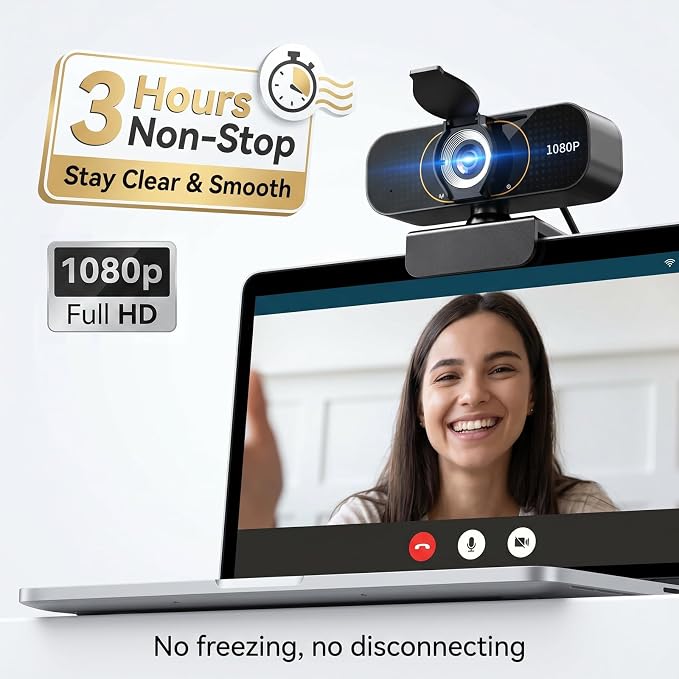 the Webcam for PC that Just Works - Every Time All Platforms | Plug and Play No Driver Needed, Crystal Clear 1080p Full HD, Your Privacy Physically Protected, Mount It Anywhere in Seconds - Image 7