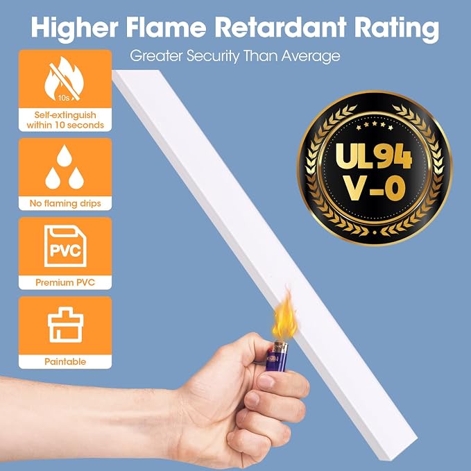 YesBes 116in Cord Hider Kit, Cord Covers for Wires on Wall, Cord Hider for Wall Mount tv, Paintable Cable Raceway, tv Cable Hider Wall kit, Wire Covers for Cords, W0.59in X H0.4in, White - Image 7