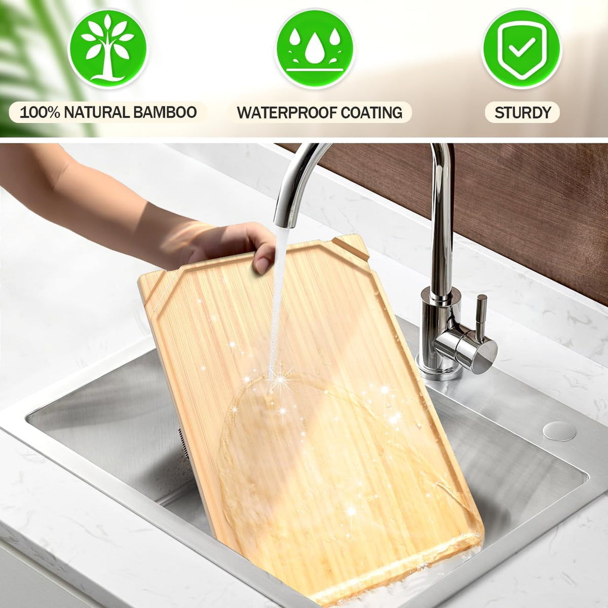 Couch Arm Tray Table Sofa Arm Clip, Armrest Tray Table Suitable for Home Drinks/Fast Food/Fruit Etc, Large Size Multi-Function Natural(Dual Phone/Tablet Holder) - Image 4