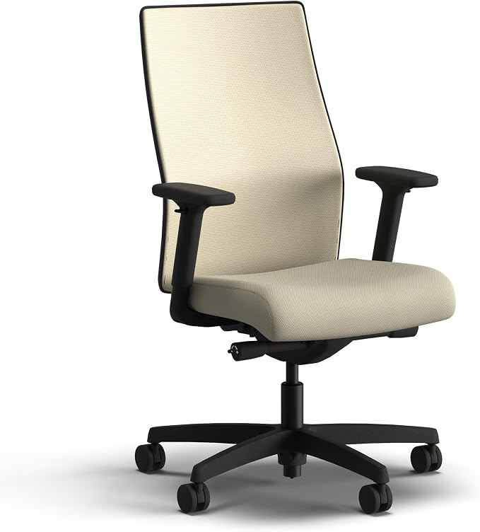 HON Ignition 2.0 Ergonomic Office Chair, Lumbar Support, Desk Chair, Linen | Ergonomic office desk chair with lumbar support, adjustable arms, office decor, workstation comfort for focused productivity by HON
