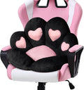 Ditucu Cat Paw Cushion Kawaii Chair Cushions 31.4 x 27.5 inch Cute Stuff Heart-Shaped Seat Pad Comfy Lazy Sofa Office Floor Pillow for Gaming Chairs Room Decor Black by Ditucu