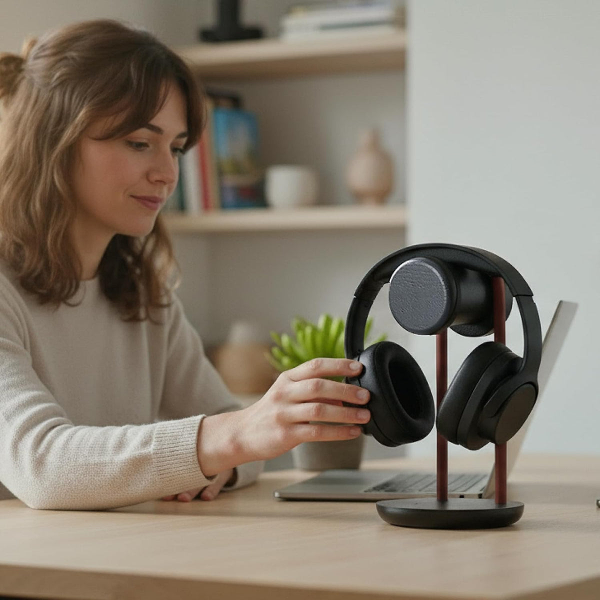 Fenge Headphone Stand for Desk, Headset Stand with Storage Base - Image 7
