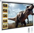 110" Projector Screen Motorized 16:9 for Home Theater Outdoor White by YODOLLA