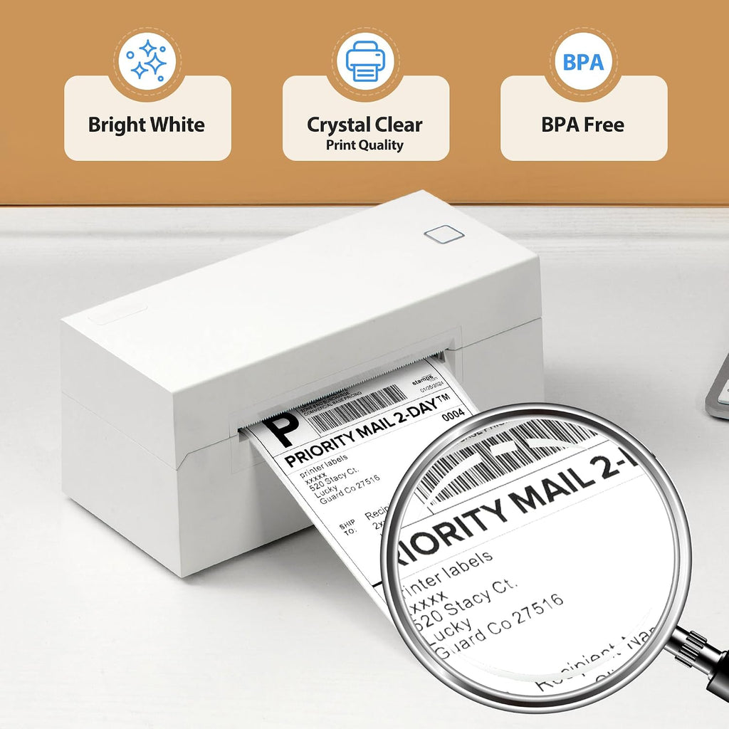 Fanfold 4" x 6" Direct Thermal Labels 4000 Thermal Printer Paper 8 Stacks Shipping Labels - Image 3