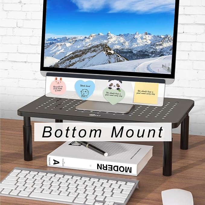 2 Pieces Monitor Memo Board Top Mount,18“ Monitor Sticky Note Holder,Universal Transparent Sticky Notes Memo Pad,Sticky Boards,Message Board for Computer Monitors - Image 5