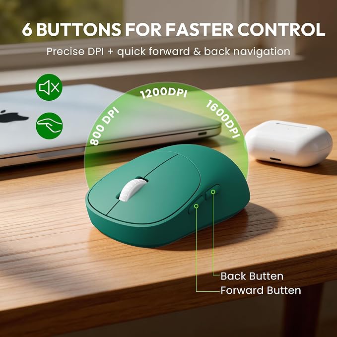 Wireless Keyboard and Mouse Combo, Cute Typewriter, Magnetic Wrist Rest | Full-Size, Round Keycaps, Smart Sleep Mode, 2.4GHz Stable Connection for Mac/Windows/PC, Office or Home, Trueque CK24 - Image 5